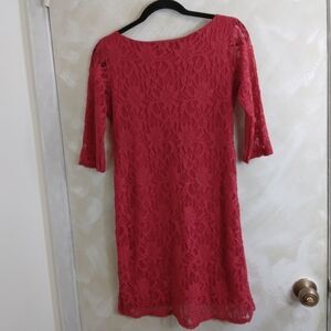 Size 8 Rise Red Lace Dress